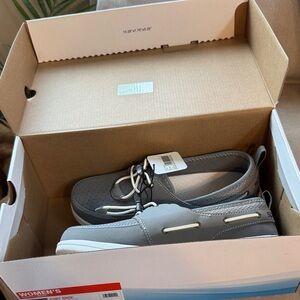 Speedo Charcoal and White Boat Shoes